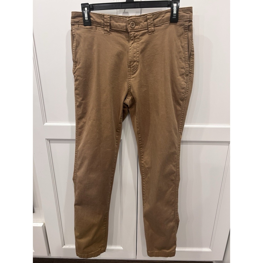 Faded Glory Men's Brown Slim Fit Stretch Twill Chino Pants, 29W Pockets